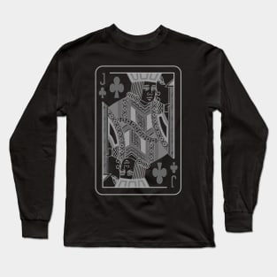 Jack of Clubs Grayscale Long Sleeve T-Shirt